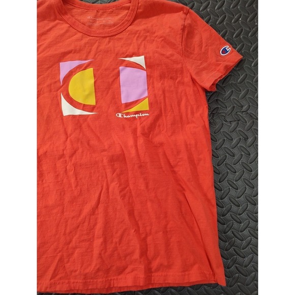 Champion Shirt Adult Small Orange Short Sleeve Active Athletic Casual Men's - Picture 5 of 12